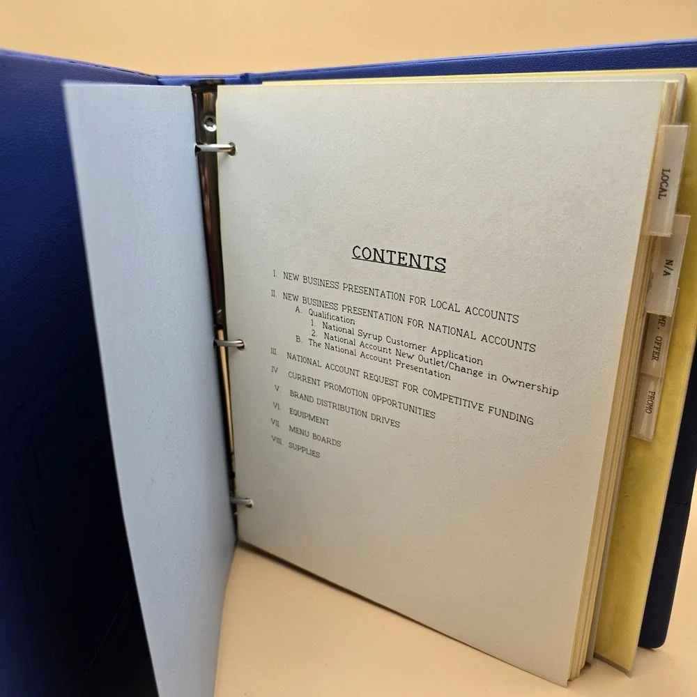 BEAMAN PEPSI Fountain Beverage‎ Sales Manual Binder Original 1988 Vintage